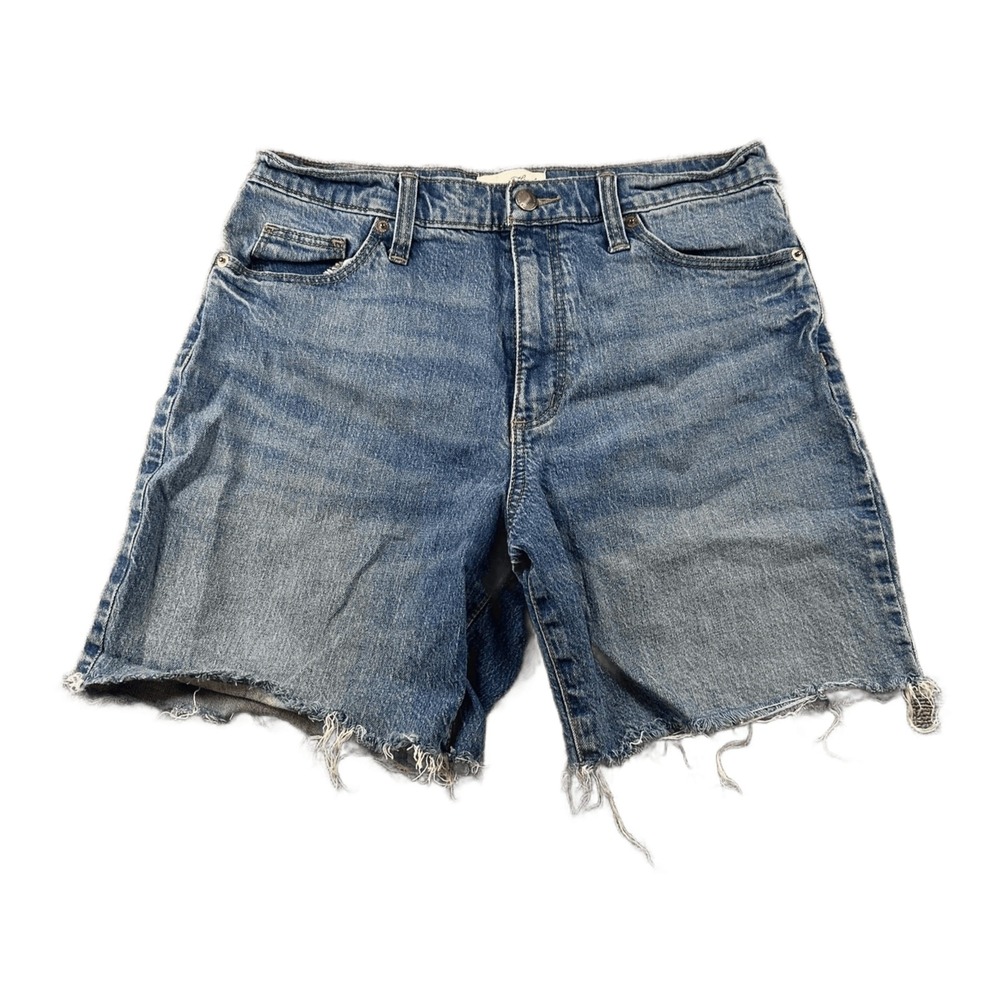 Universal Thread Vintage Bermuda Shorts Women 8 Blue High Rise Festival Western
